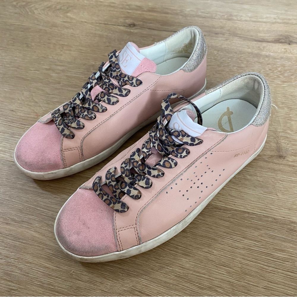 Sam Edelman Aubrie Mini Pink and Cheetah Sneakers
